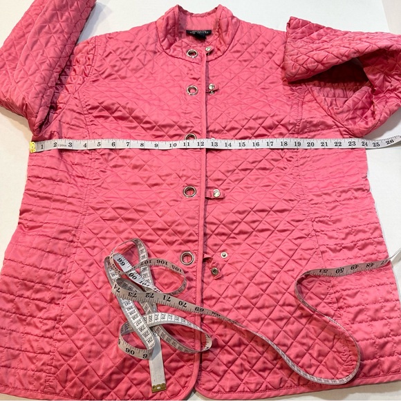 Jones New York Pink Quilted Jacket Zip Front Closure w/ Pockets, Size 1X - Picture 12 of 13